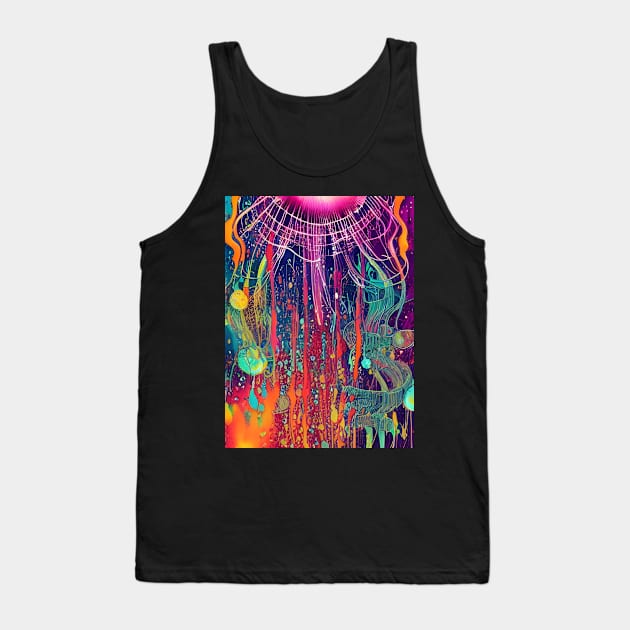 Swimming with Jellyfish Tank Top by LyndiiLoubie